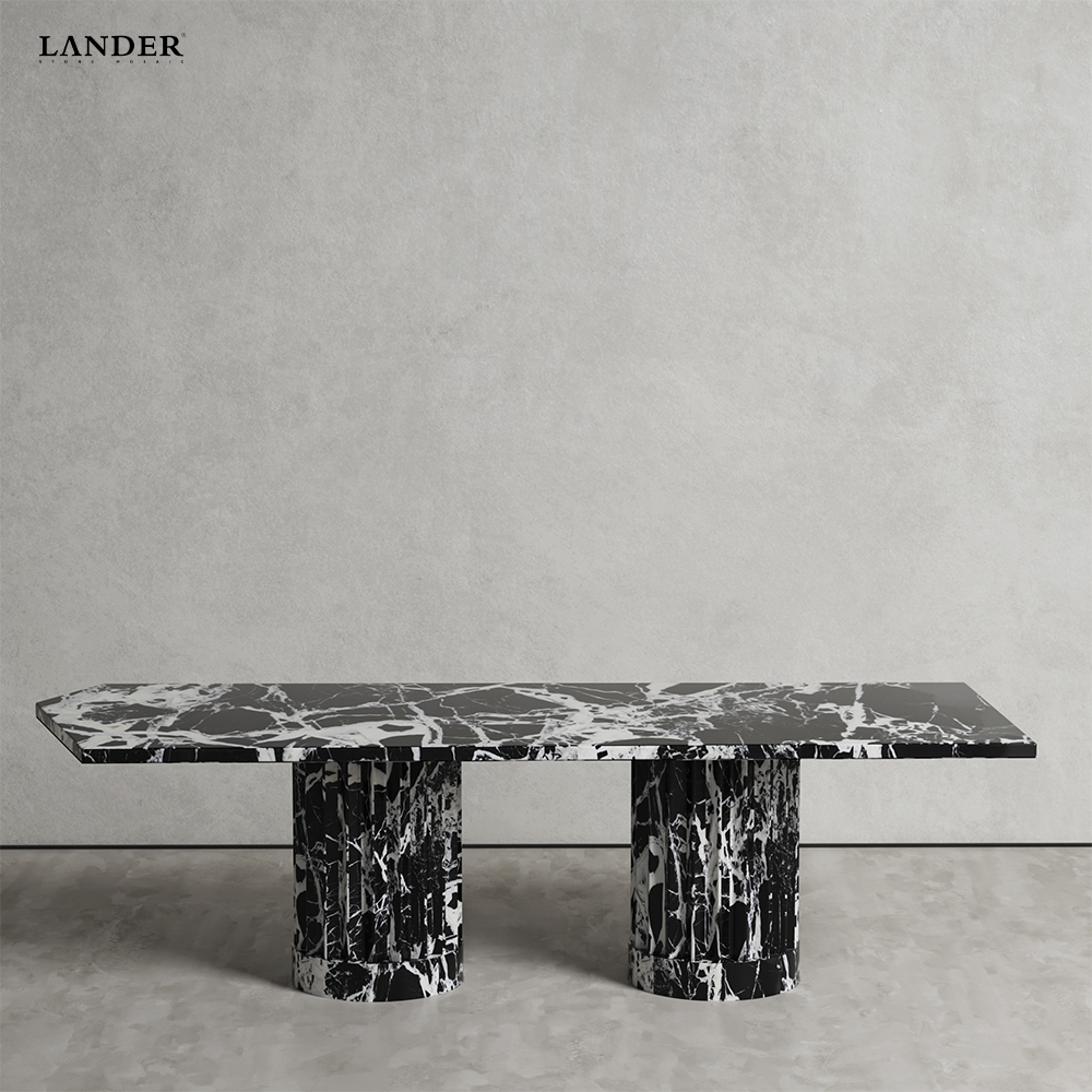 Bulgari Black Dining Table - LanderStone