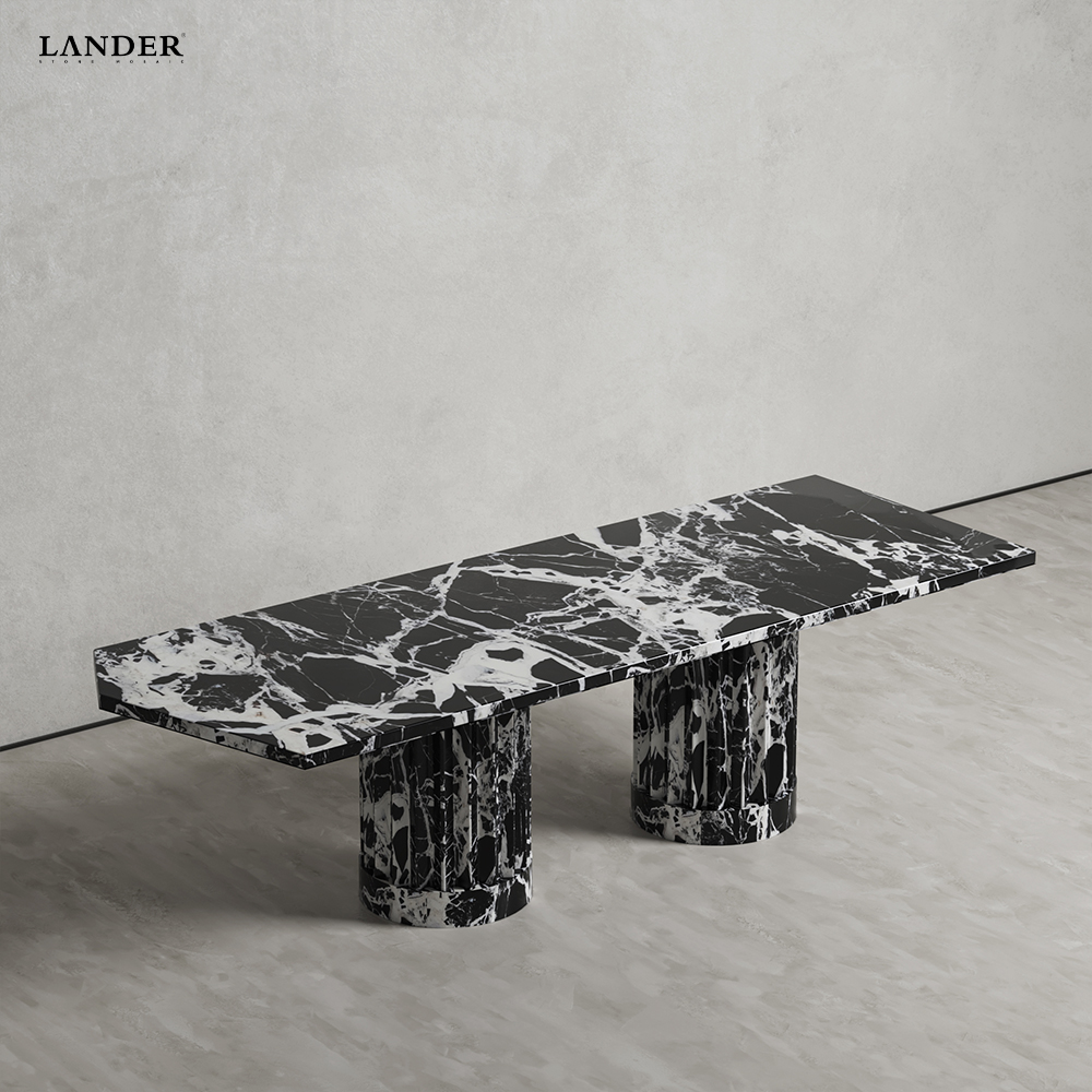 Bulgari Black Dining Table - LanderStone