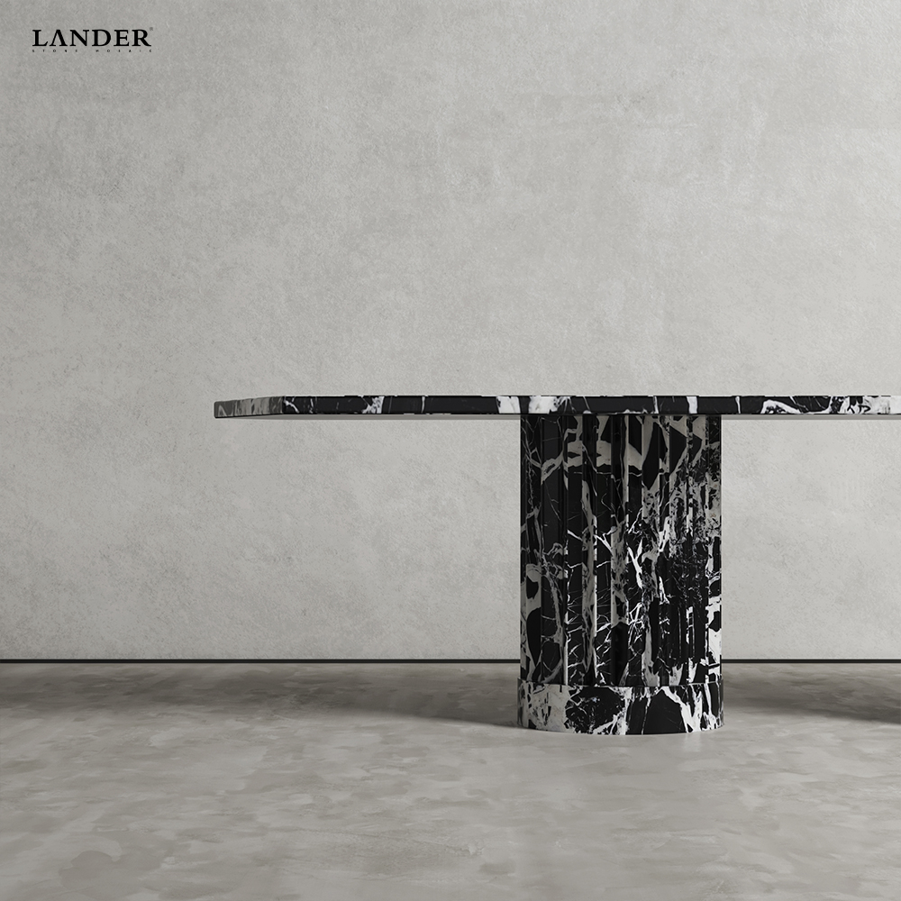 Bulgari Black Dining Table - LanderStone