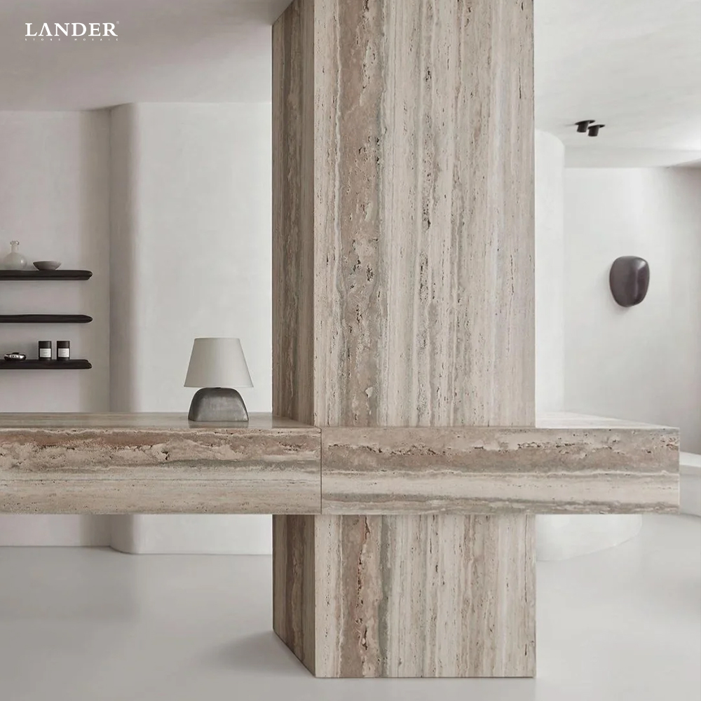 Silver Travertine- Italy Marble Slab - LanderStone