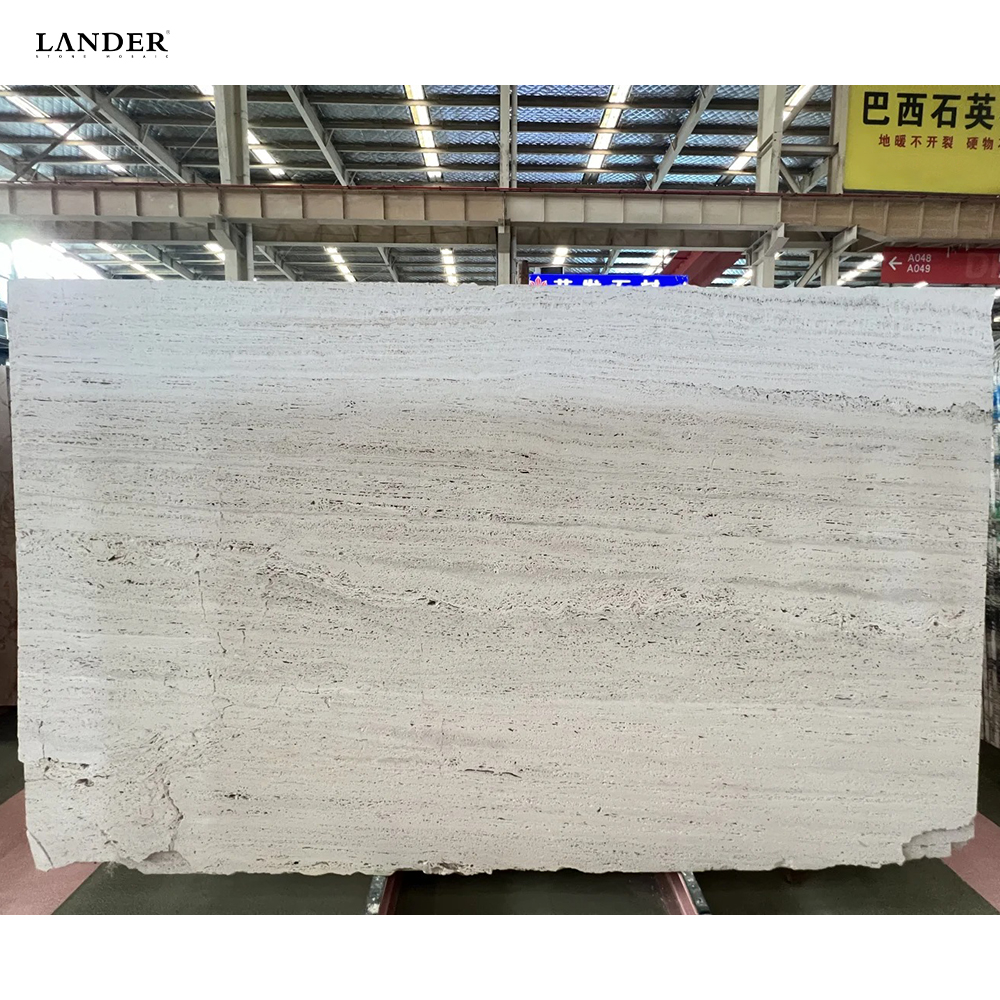 Silver Travertine- Italy Marble Slab - LanderStone