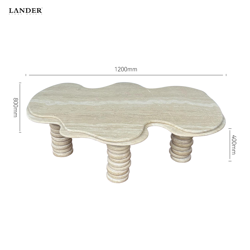 Stacking Stone Table Travertine Marble Coffee Table Stacking Table Legs - LanderStone
